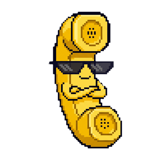 Pixel art phone with sunglasses – nadanada Rental Phone Number